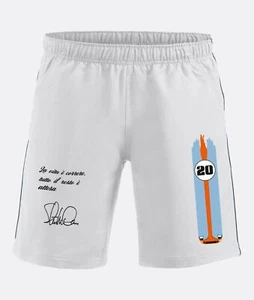 Pantaloncino sportivo e da bagno Bianco/Navy Unisex Gulf-Steve McQueen - Picture 1 of 1