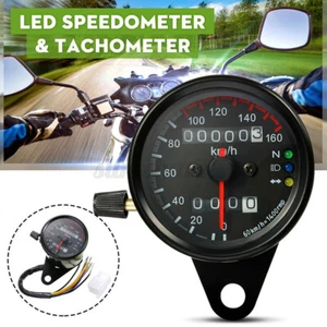 Motorcycle LED Backlight Dual Odometer Dual Speedometer Gauge For Harley - Picture 1 of 9