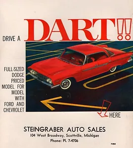 1961 Dodge Dart Original Rare Color Ad - Picture 1 of 1