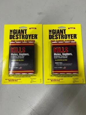 Lote de (2) Pack del Destructor Gigante Super Gasser para Roedores de Tierra Foto 1 de 3