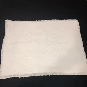 Linea Casa By Sferra Pillow Sham White Matelasse Tapestry Crocheted Hems Luxury - Picture 1 of 11