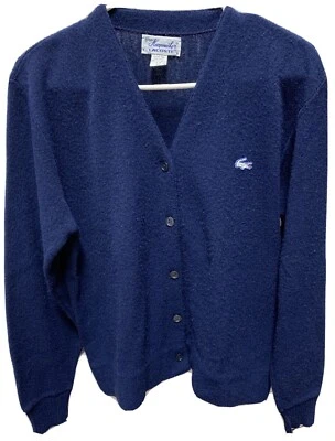Cárdigan con botones suéter azul oscuro vintage para mujer LACOSTE HAYMAKER talla 42 Foto 1 de 4