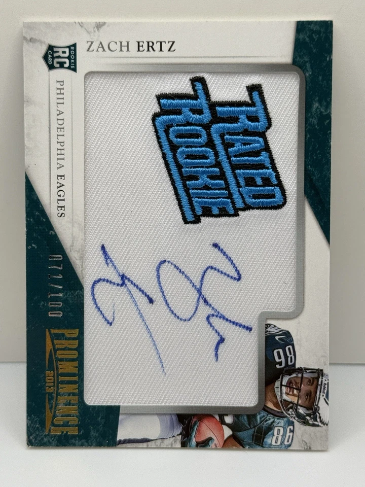 2013 Panini Prominence Rated Rookie - Zach Ertz #200 RC /100 Auto SP Autograph - Image 1 of 2
