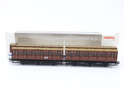 Märklin H0 4208 Personenwagen Doppel-Abteilwagen 3. Klasse 3796/3797 K.P.E.V. - Bild 1 von 4