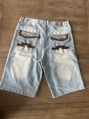 Шорты Red Ape уличная одежда размер 38 нашивка вышитые карманы длинные мешковатые - Изображение 1 из 4