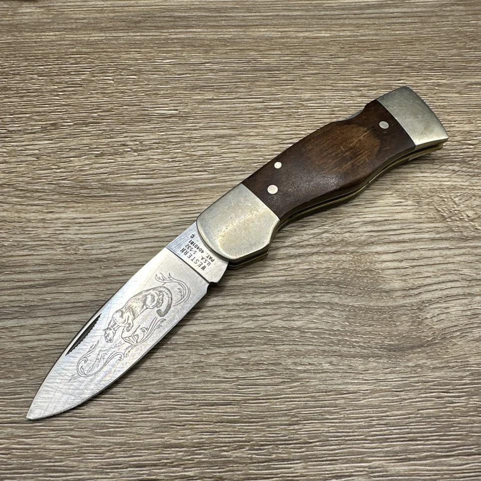 MODELO WESTERN S-532 B CIERRE TRASERO PLEGABLE CON HOJA GRABADA PUMA (4) Foto 1 de 4