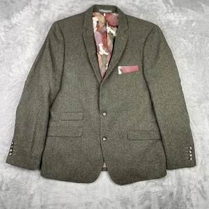 Paisley & Grau Blazer Herren 44R Slim Tweed Fischgrät Sakko Sport Mantel Anzug - Bild 1 von 17