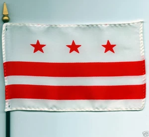 District of Columbia (U.S.) 4"x6" Flag on Pole NEW - Picture 1 of 2