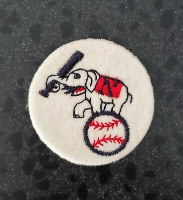 VINTAGE KANSAS CITY ATHLETICS EMBROIDERED FELT LOGO PATCH 2" 1960s UNUSED STOCK - Image 1 of 3