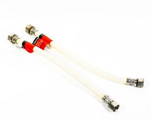 2 Hazlo 1/2 pulg. F X 3/8 pulgadas OD X 12 pulgadas Conector de grifo de vinilo L - Imagen 1 de 3