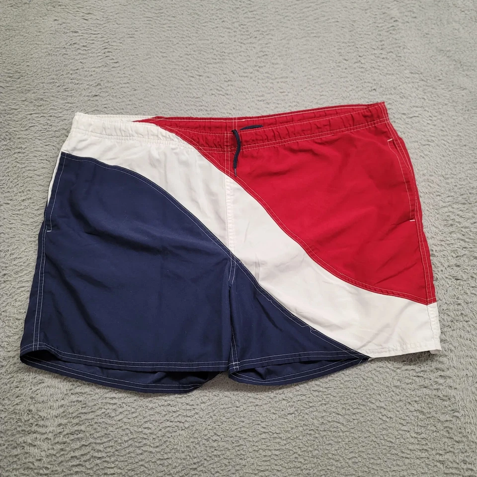 Pantalones Cortos Beach Rays Para Hombre XL Rojo Blanco Azul EE. UU. América Forrados Natación Bandera Cordón Foto 1 de 4