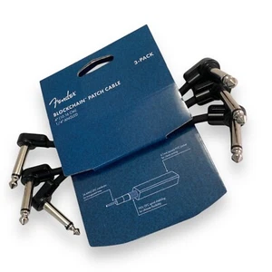 099-0825-007 Fender Blockchain 4" Patch Cable 3-Pack Angle/Angle - Picture 1 of 1