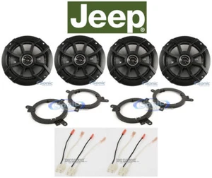 Kicker 6.5" Front+Rear Speaker Replacement Kit For 1996-1998 Jeep Grand Cherokee - Picture 1 of 5