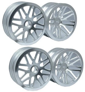 Vintage 2.2“Aluminum Wheels Silver For Team Associated RC10 worlds Car 3/16 Axle - Picture 1 of 3
