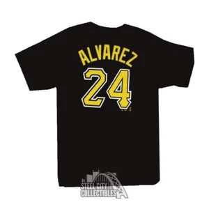 Pedro Alvarez Pittsburgh Pirates Youth Majestic MLB Black Name & Number T-Shirt - Picture 1 of 2