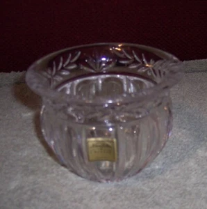 Vintage Noritake Lead Crystal 3" Tall Small Bowl Leaves Made Germany VGUC - Picture 1 of 3