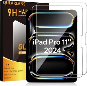 2 Pack Screen Protector for iPad Pro 11 Inch 2024 M4 (5th Generation) - Picture 1 of 1