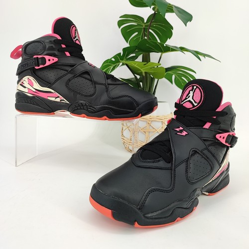 Nike Scarpe da Ginnastica Bambino Air Jordan 8 Retro Nero Rosa Taglia 7Y US
