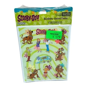 Vintage Cartoon Network Scooby-Doo 4 Sheets of Stickers by Heartline 1999 Sealed - Picture 1 of 2