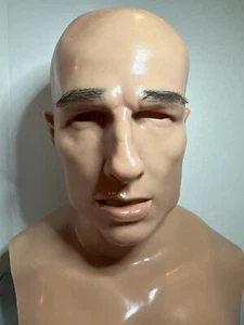 Silicone Mask Man Face Cosplay Realistic Handmade Halloween - Picture 1 of 4