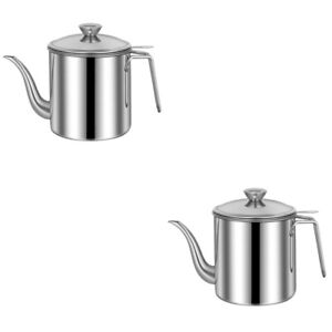  2 Pack Ölbehälter Metallbehälter Edelstahl Spender Teekanne
