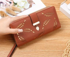 Women Ladies Leather Wallet Long Zip Purse Card Phone Holder Case Clutch Handbag - Picture 1 of 3