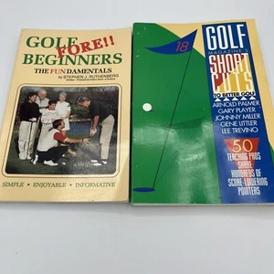 Vintage Golf Books Lot Of 2 Golf Fore Beginners Short Cuts To Better Golf VGCond - Picture 1 of 9