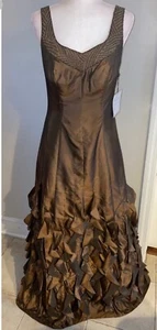 Jovani Abendkleid Kleid Größe 16 Bronzefarben - Bild 1 von 15