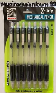 Zebra(R) Z-Grip(TM) Mechanical Pencils, 0.5 mm, Clear/Black Barrels, Pack Of 7 - Picture 1 of 2