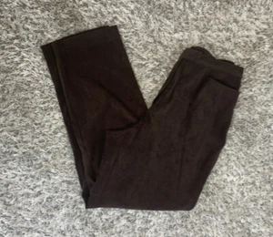 Women's Norton McNaughton Trouser Casual Dress Pants Size 8 Brown Faux Suede - Picture 1 of 11