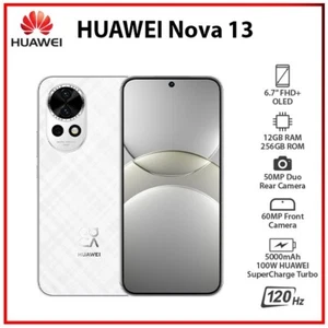(Nowy) Huawei Nova 13 12GB + 256GB BIAŁY Dual SIM Odblokowany telefon komórkowy Android - Zdjęcie 1 z 6