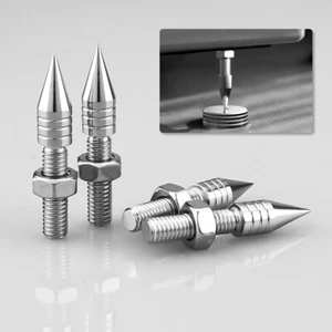 4stk Edelstahl GerätefÜße Lautsprecher Verstärker Anti-Schock Isolation Feet - Picture 1 of 15