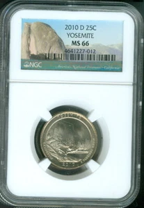 2010 D Yosemite Park Quarter NGC MS66 Quality ✔️ - Picture 1 of 2