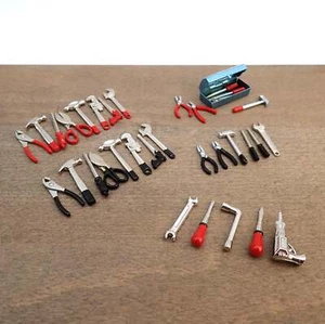 Miniature Handheld Tools and Toolbox. Dollhouse DIY Accessories. Scale 1:6 and - Picture 1 of 8