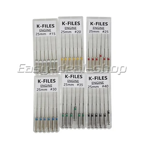 Dental Engine Endo Use SST Root Canal File Endodontic Rotary K-files #15-40 25mm - Picture 1 of 27