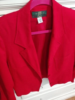 Chaqueta corta roja de Orvis talla 10 hecha en EE. UU. Foto 1 de 4
