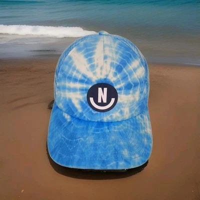 NEFF Smile Azul Tie Dye Ajustable Snapback Malla Espalda Trucker Sombrero Unisex OSFM Foto 1 de 4