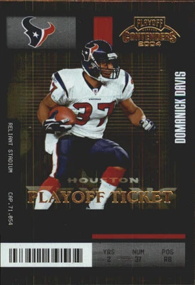 Boleto de playoffs Contenders 2004 #42 Domanick Davis/150 - casi nuevo-como nuevo Foto 1 de 2