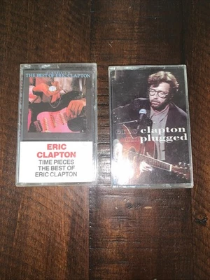 Eric Clapton Unplugged & Time Pieces Best Greatest Lot Vintage Cassette Tapes EX - Image 1 of 4