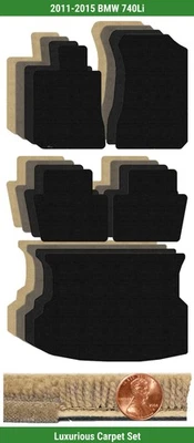 Conjunto de tapete de luxo personalizado Lloyd para 2011-2015 BMW 740Li (5 peças) #133 - Imagem 1 de 4