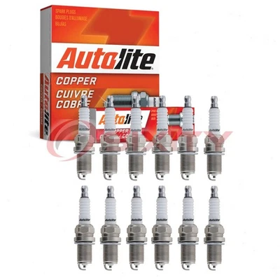 12 pc Autolite Copper Core Spark Plugs for 2005-2009 Audi A8 Quattro 6.0L lh - Изображение 1 из 4