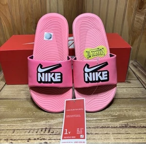 Nike Kawa Slide Fun Sandals Sunset Pulse/White Black Size 1Y - Picture 1 of 2