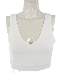 Zara Crop Top Tank White Sleeveless Cut Out Back Sexy Summer Teens Girls Size M - Picture 1 of 11