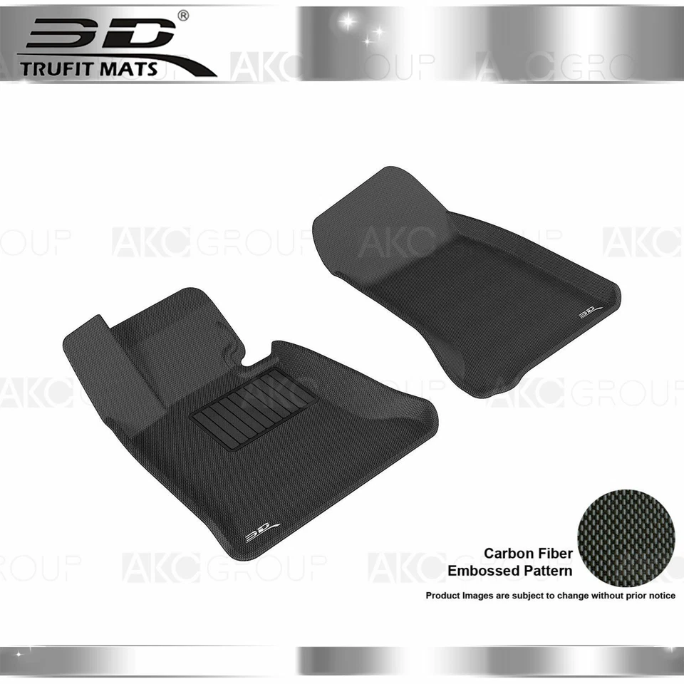 Alfombrilla delantera para todo tipo de clima Fit 04-10 525i 528i 530i 535i 545i 550i Kagu negra Foto 1 de 4