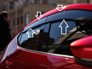 2019-2025 Mazda 3 Hatchback 5-Door Side Window Vent Visors (Set of 4) BEMFV3700 - Picture 1 of 1