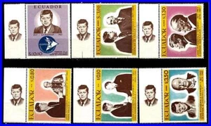 👉 ECUADOR 1967  JFK KENNEDY  w/TABS MNH ** neuf  CHURCHILL, de GAULLE, ADENAUER - Picture 1 of 1