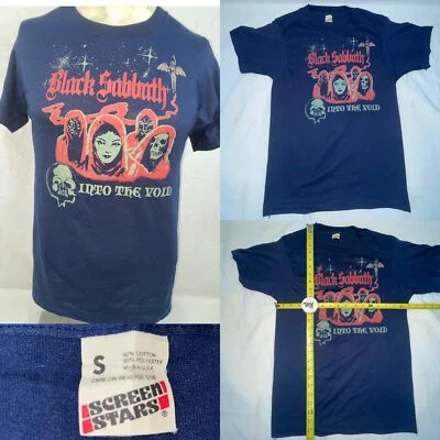 复古 80 年代小号黑色 SABBATH INTO THE VOID ROCK TOUR CONCERT 衬衫 — 第 1/4 张图片