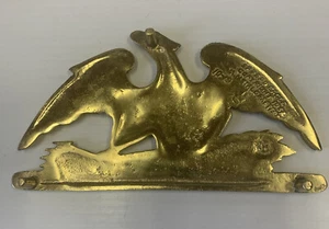 One Brass Spread Eagle Trivet, 1952  Virginia Metal Crafters 7 1/2 X 8 Inches U - Picture 1 of 4