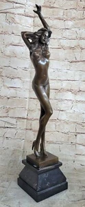 Estatua de bronce abstracta femenina de mediados de siglo original firmada de Vitaleh desnuda - Imagen 1 de 7