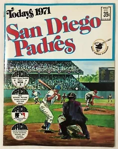 Libro oficial de estampillas fotográficas de los Padres de San Diego 1971 de Dell - Imagen 1 de 4
